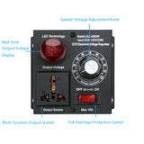 Variable Speed Controller SCR Voltage Controller AC 120V 220V/ 15A/ 4000W Max